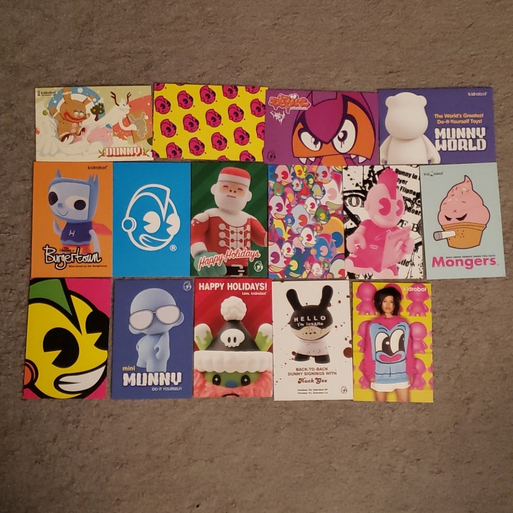 Kidrobot 15x Promo Event Release Cards NWOT